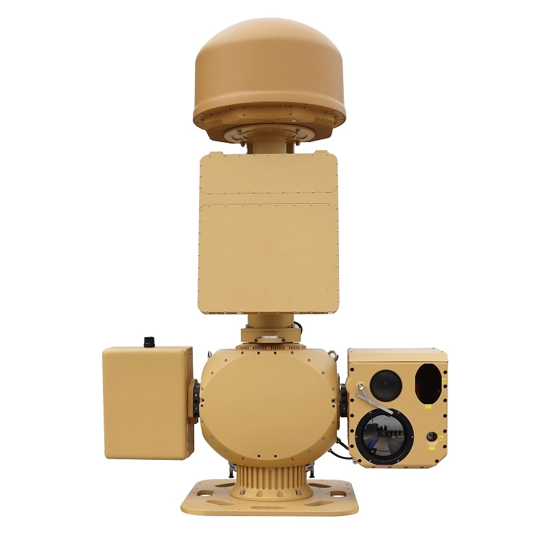 SKYPATH AUS70 Heavy-Duty Integrated C-UAS System with optional laser dazzler for escalation control against medium-altitude threats like the Mohajer-6.